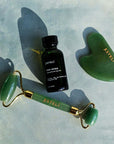 Esteli Body Aventurine + Oro Ritual Set with facial roller, gua sha, and Oro Rosa Face Oil