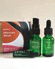 ESTELÍ Discovery Ritual packaging with three travel-size botanical skincare products
