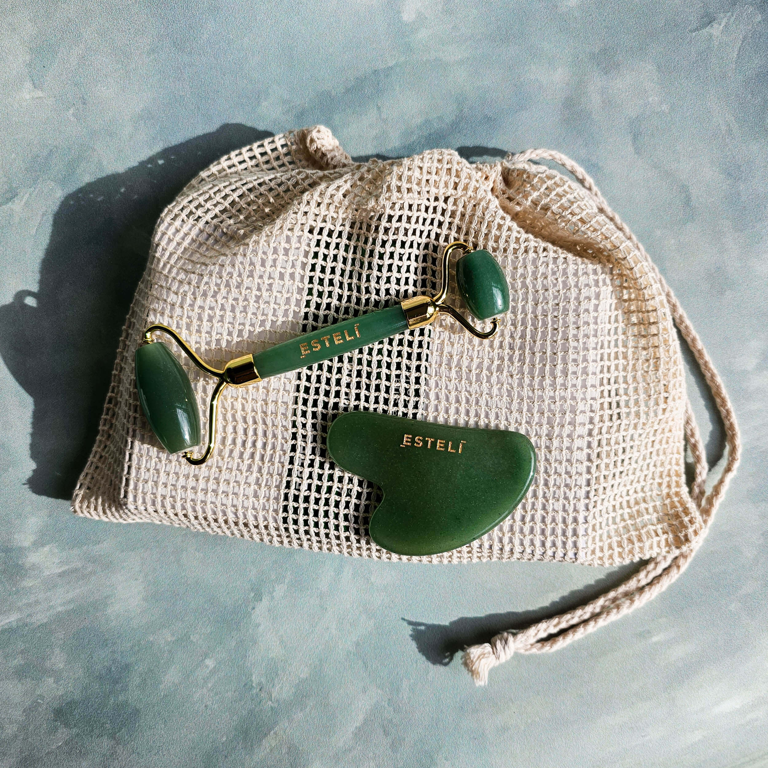 Esteli Aventurine Roller and Gua Sha Set