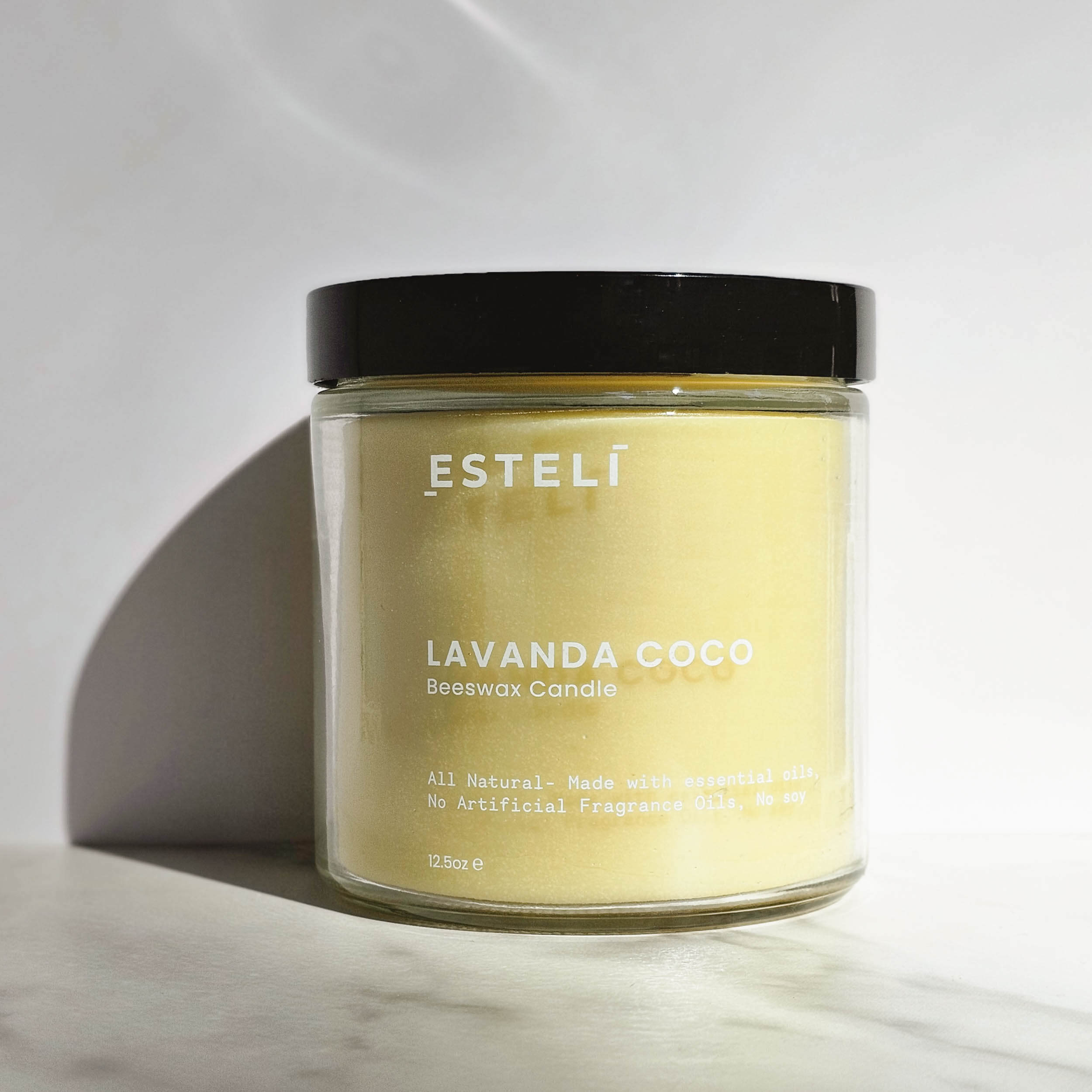 Lavanda Coco Essential Oil Organic Beeswax Candle