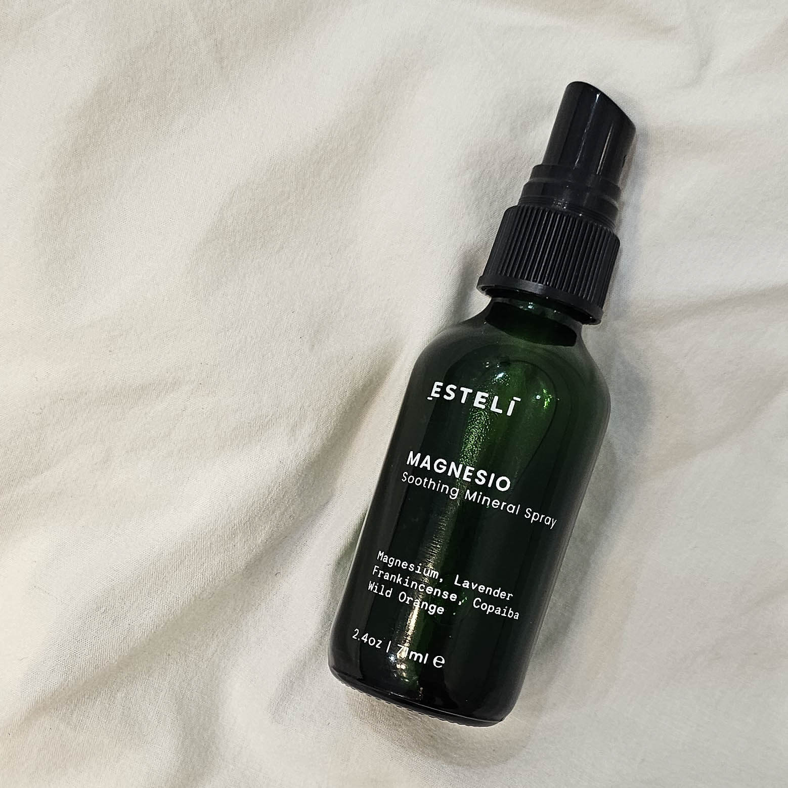 Magnesio Mineral Body Spray bottle with Zechstein magnesium and botanical aromatics