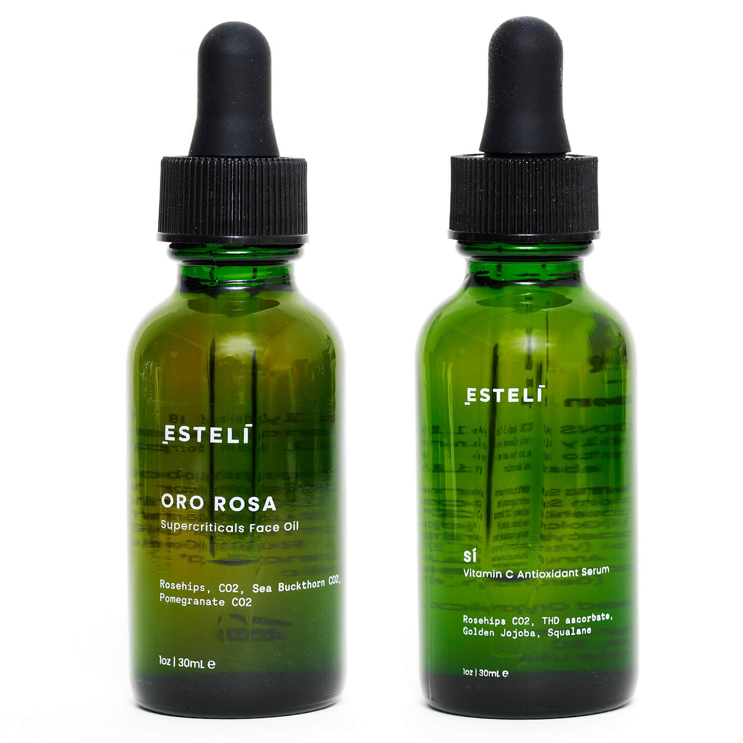 Esteli Facial Serum Duo Oro Rosa Supercriticals and Oro Rosa Face Oil